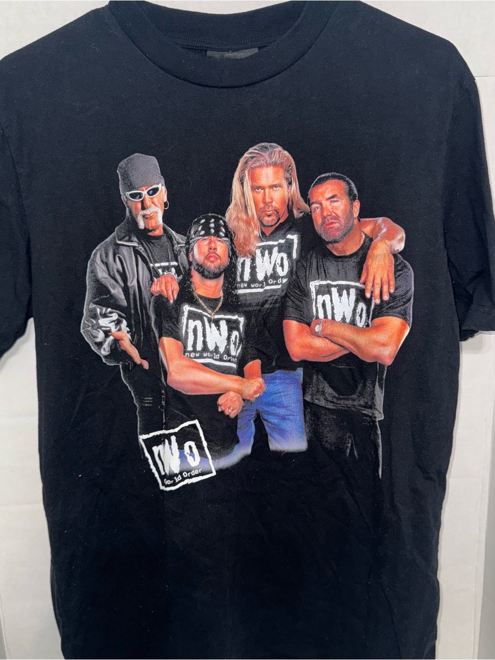 Black nWo Graphic Crewneck Tee - Wrestling Inspired Design